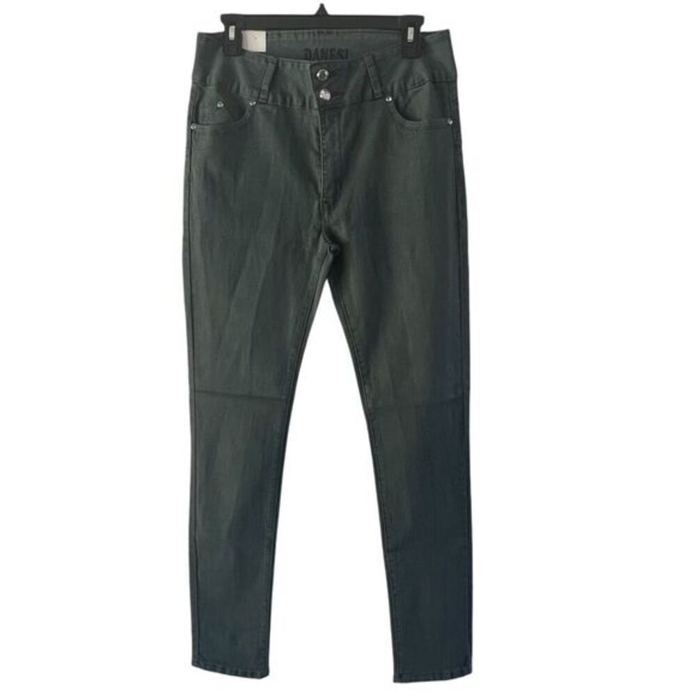 Danesi Women's Forest Green Skinny Jeans Stretch Denim Pants Size‎ 17